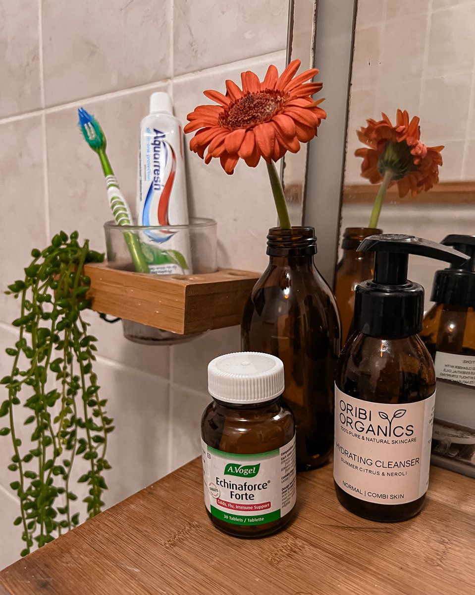 caitieceebee's tweet photo. Every morning, my routine begins at this sink - a ritual of self-care and well-being. Just as I cleanse my face and brush my teeth, there's another essential element that has become an integral part of my daily regimen: @AVogel_SA  Echinaforce🌿 https://t.co/HR186Ep27l