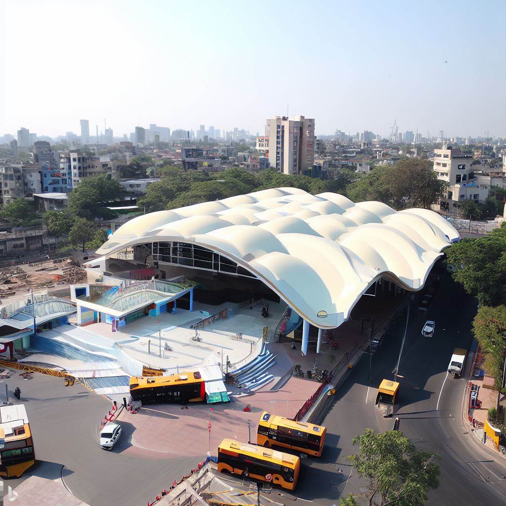 AsarMeen's tweet photo. #AI generated photo of #bhiwandi ST bus stop. 
@My_Bhiwandi @msrtcofficial @LifeInBhiwandi @Bhiwandikarr @swachh_bhiwandi https://t.co/jbbxQWlqza