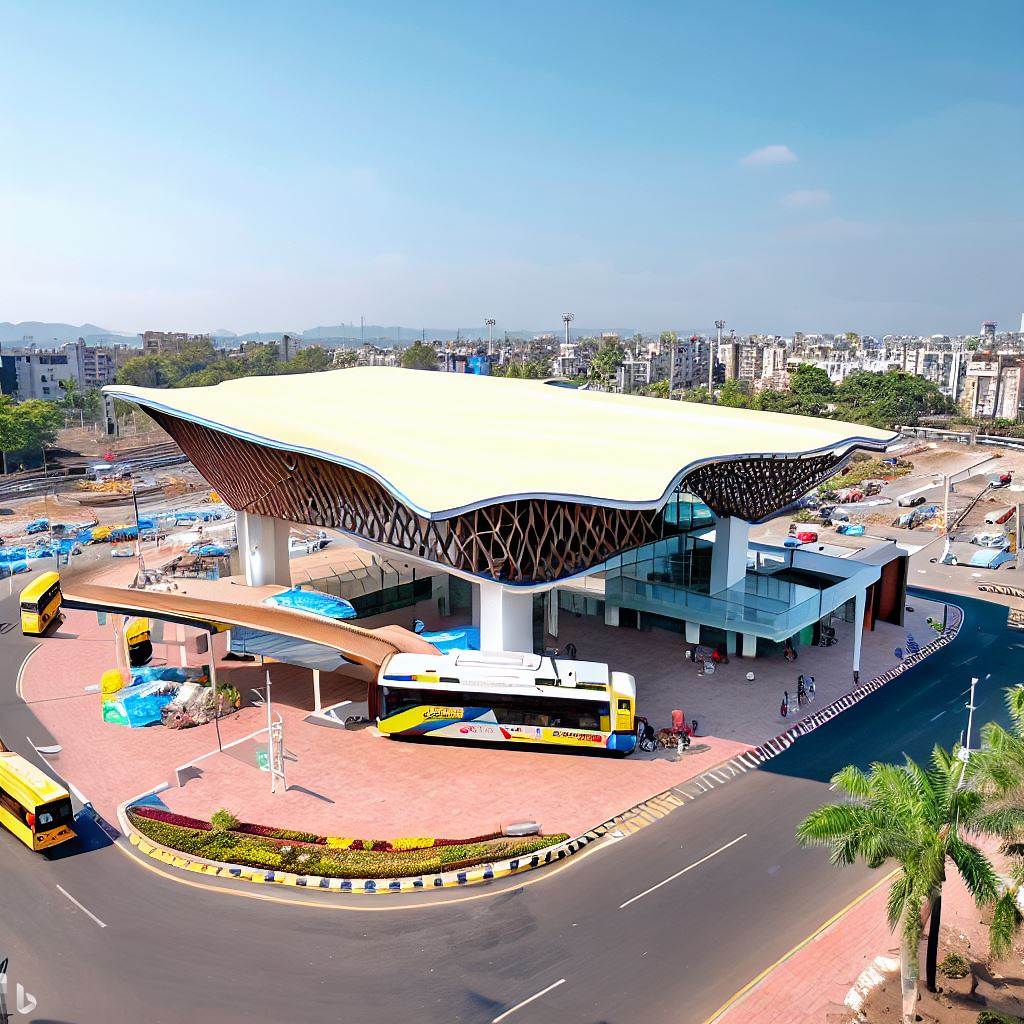 AsarMeen's tweet photo. #AI generated photo of #bhiwandi ST bus stop. 
@My_Bhiwandi @msrtcofficial @LifeInBhiwandi @Bhiwandikarr @swachh_bhiwandi https://t.co/jbbxQWlqza