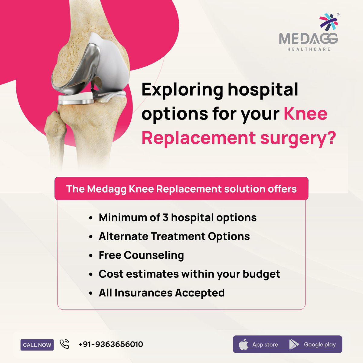 MedaggHealth's tweet photo. Book your Appointment now!
https://t.co/EFgthg6T69 or 📞 +91 9363656010

To know more, visit https://t.co/ZTii8rnB10
.
#kneereplacementsurgery
#kneereplacement
#kneepain
#jointreplacement
#kneesurgery
#orthopedicsurgery
#orthopedics
#jointpain
#arthritis
#knee https://t.co/BS4PcgZsI8