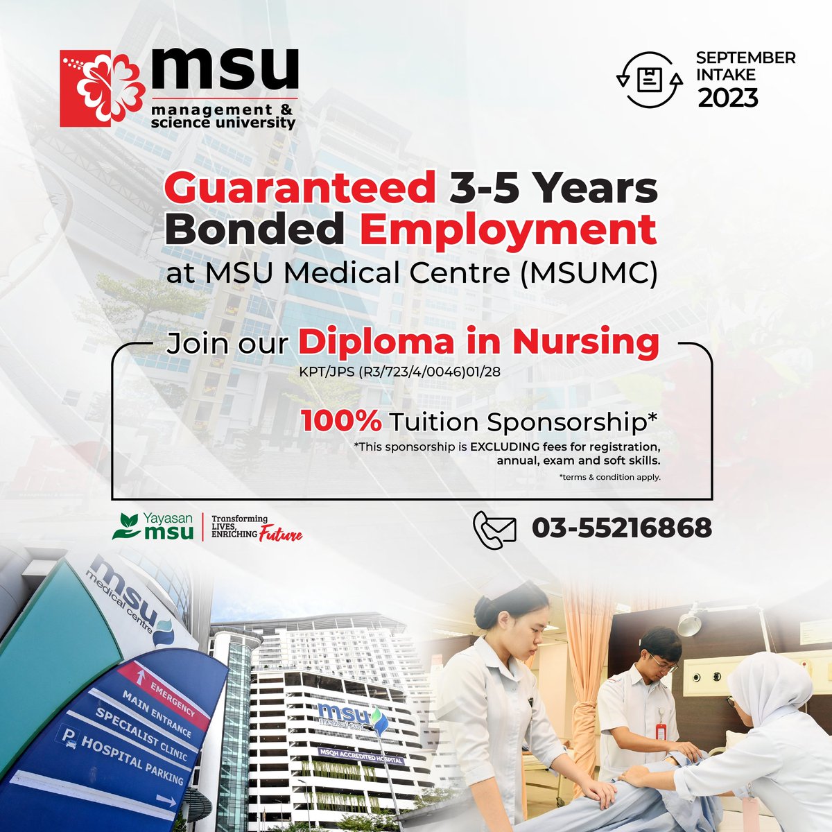 At MSU Medical Centre, we offer encompassing services and treatment to the public. This is the ideal platform for aspiring nurses to build careers at #MSUMC. Take this opportunity to be a part of the country’s healthcare sector and serve the public with dedication.