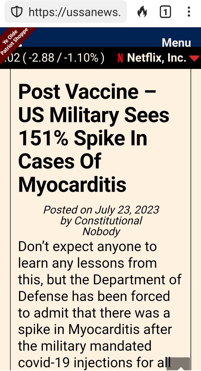 #USSANEWS ARTICLE...WHY ISNT #LEGACYMEDIA REPORTING ON THIS?
#VACCINE #VAXXED
ussanews.com/2023/07/23/pos…