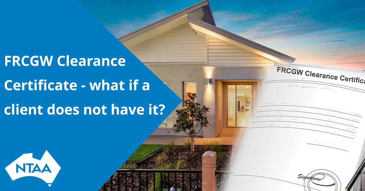 Foreign resident capital gains withholding (FRCGW) clearance certificates – what if a client does not have one? buff.ly/44vgIw9