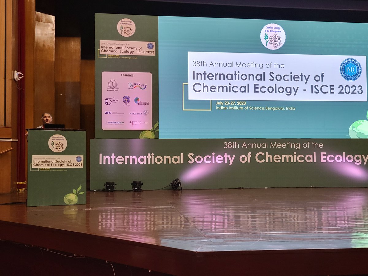 There we go! Renee Borges kicking off @ChemEcol_org annual meeting! #science #conference #greattime #bangalore