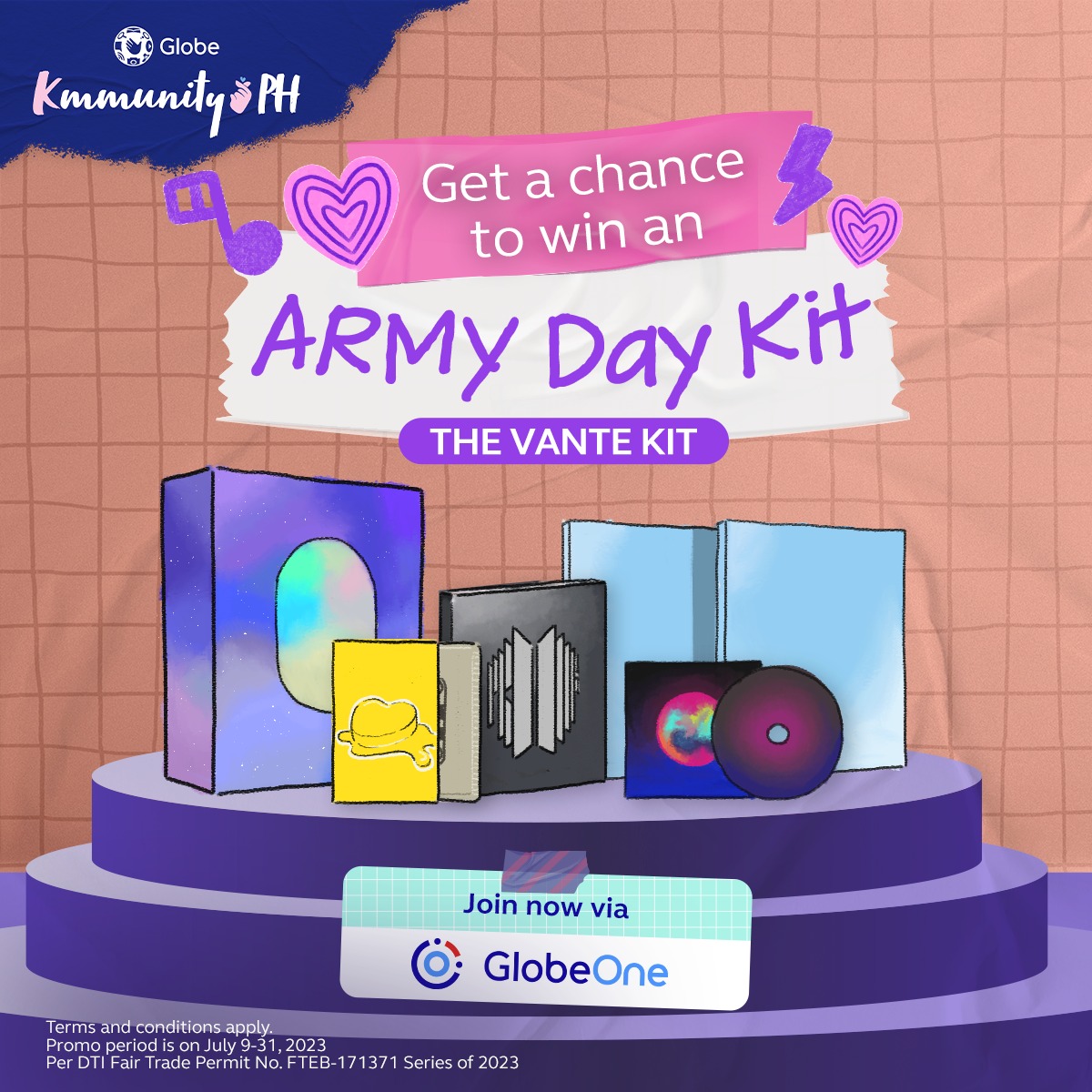 bangtanboysph's tweet image. Pearls, do you want some MORE? Our ARMY Day celebration continues!🤩Get a chance to win the Hope Kit when you donate to the Hapag Movement via GlobeOne search for “ARMY Day Kit”. Redeem until July 31!💜
globeone.onelink.me/ej7I/G1 
@KmmunityPH
#GlobeCelebratesARMYDay #GlobeKmmunityPH