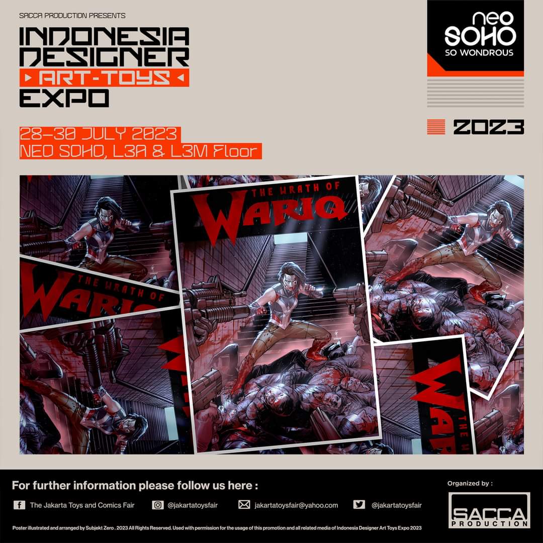 gastonnyart's tweet photo. Don't miss out our comic The Wrath of Wariq #0 regular cover. final trilogy cover variants.
RoughInked Comics will join forces in at Booth 17
INDONESIA DESIGNER ART-TOYS EXPO
28-30 July 2023
Neo soho - Central Park L3A Floor
FREE ENTRY
#neosohomall #sacca #saccaproduction https://t.co/yt7NkmIGDG