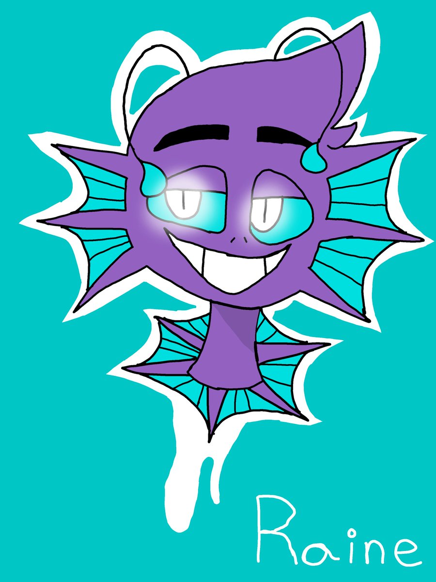 InkyEntity's tweet image. A redesign of an old oc I made.
First pic is the oldest picture from 2017 or 2019l
Second is the redesign.