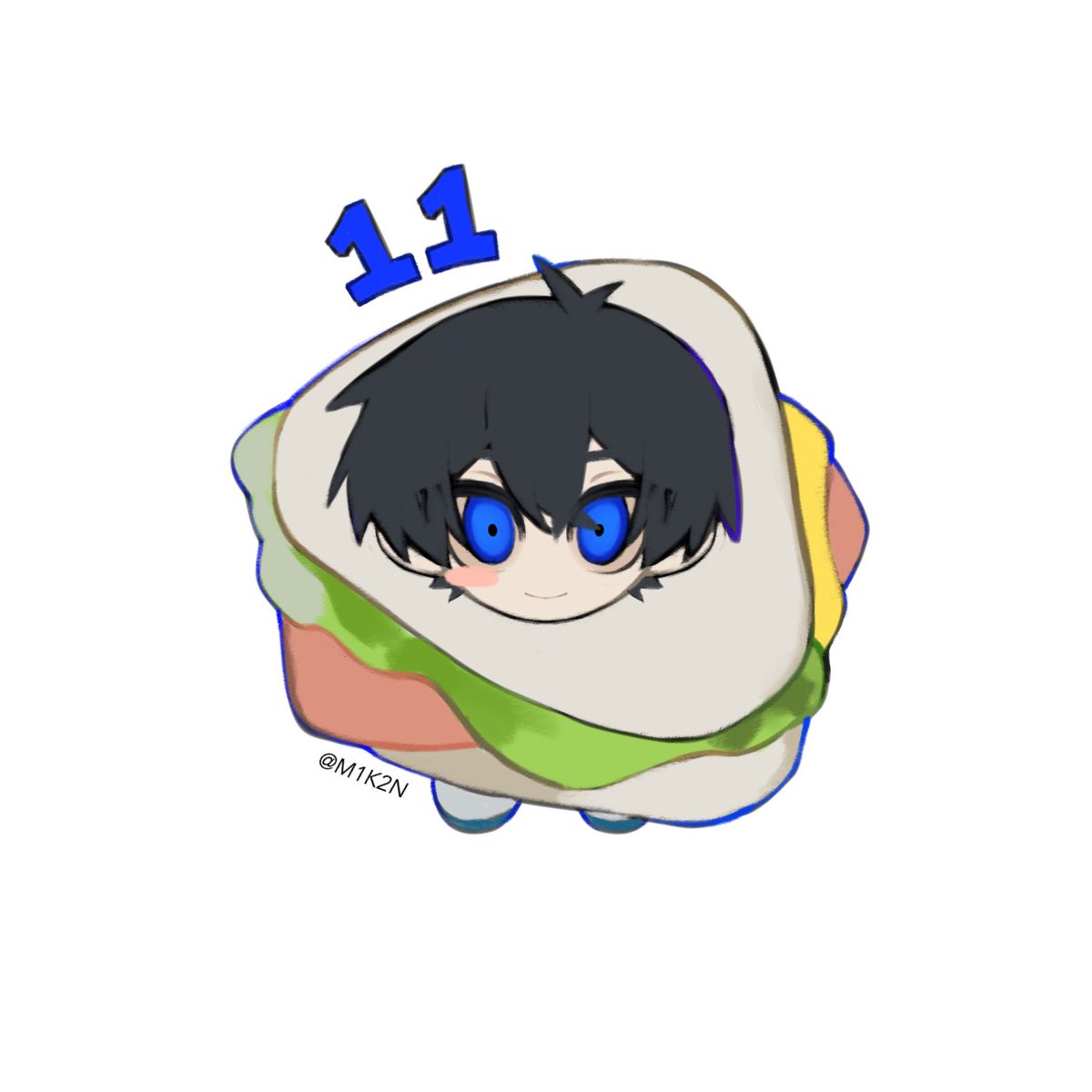 画了三明治洁🥪
 #ブルーロック #bluelock