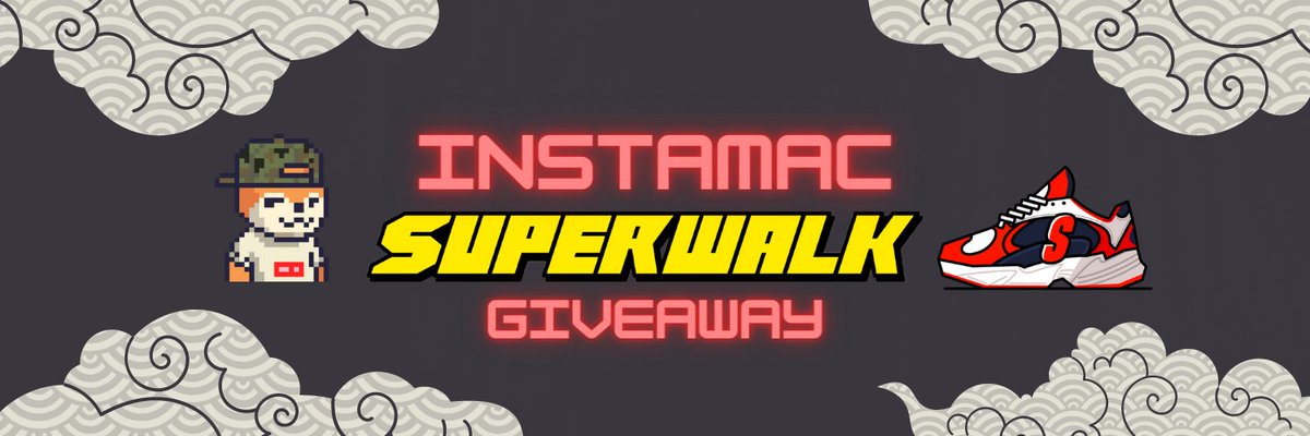 What's up Crypto friends! 
Another exciting giveaway for <a href="/SuperWalk_/">SuperWalk👟</a>  
Win a
1 Normal Shoe 👟
&amp;
1 Rare Shoe 👟

Requirements:
Follow: <a href="/CodemacZero/">Instamac</a> &amp; <a href="/SuperWalk_/">SuperWalk👟</a> 
Like our FB page:  facebook.com/SuperWalkPH
RT &amp; Like this post
Tag  x3 friends

⏳7/24 - 7/30 3PM UTC

#NFTGiveaway