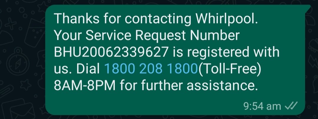 niranjansethi02's tweet photo. @whirlpool_india @WhirlpoolCorp 
Call centre executive continuously disconnecting calls. No one is replying. 34 days 2 SR's but no solution. https://t.co/zDLrTQumYu
