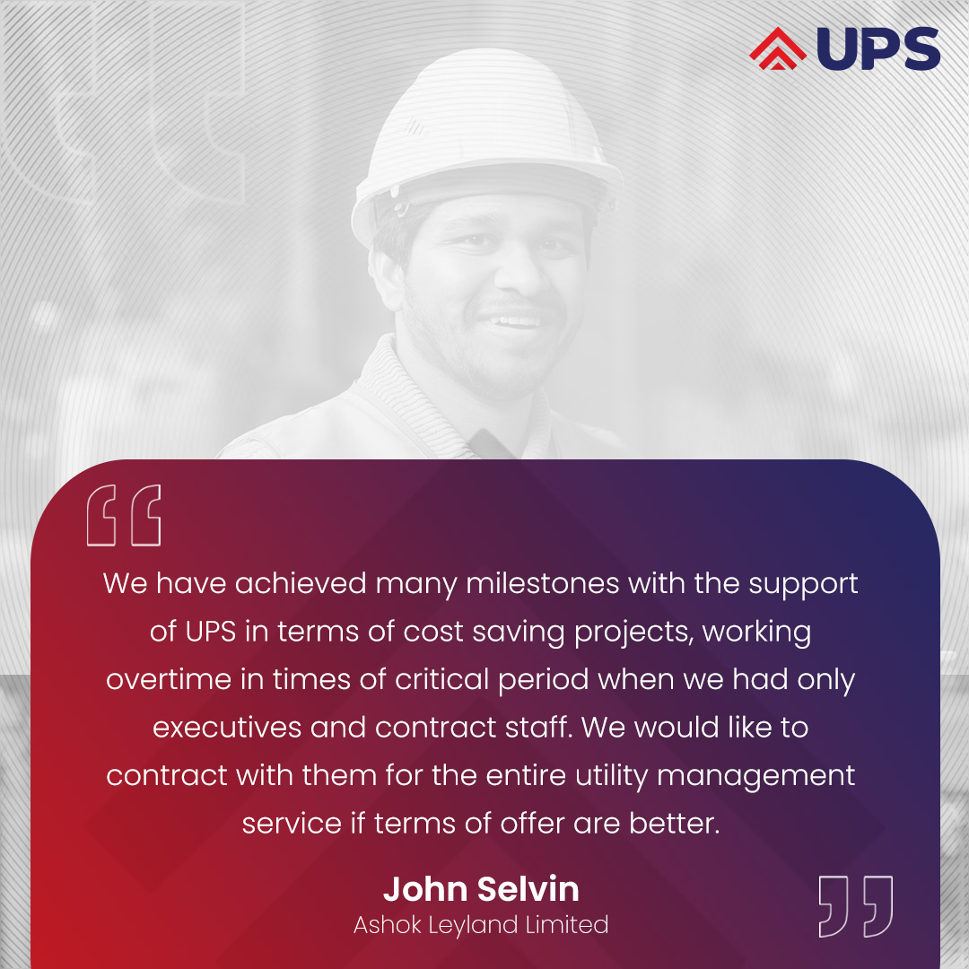 upsfmservices's tweet image. Thank you so much for your kind words Mr Selvin, we are glad you chose us. At UPS, we always look forward to being able to serve you better when it comes to facility management requirements.
.
.
#UPSFM #FacilityManagement #OperationsOptimization #Outsourcing #Efficiency