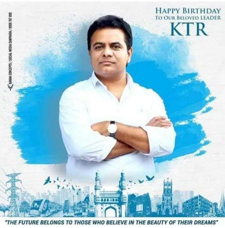 గౌరవ మంత్రి వర్యులు, #BRS వర్కింగ్ ప్రెసిడెంట్ <a href="/KTRBRS/">KTR</a> గారికి జన్మదిన శుభాకాంక్షలు..