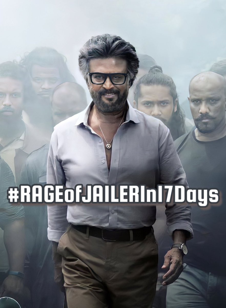 RajiniFollowers's tweet photo. Get ready for his RAGE🔥 #DailyTags
#RAGEofJAILERIn17Days
(Use the Tag in all your today’s tweets)
#Rajinikanth #Jailer #Thalaivar #SuperstarSupremacy @rajinikanth https://t.co/VLoL1m0kB6