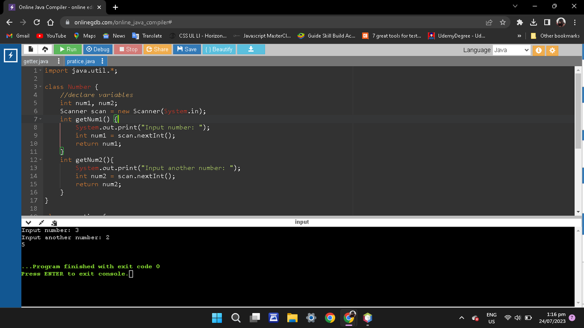 JMappear's tweet image. Write a Java program that takes two numbers as input and displays the sum of two numbers. With Method
#coding #100daysofcoding #Day1ofcoding
