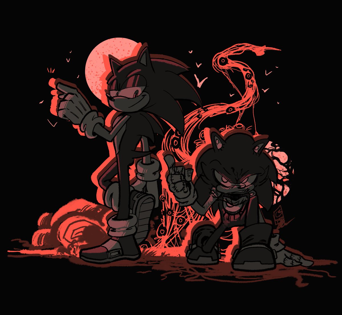codetrillogy's tweet image. Two warriors

#SonicTheHedgehog #sonicexe #art