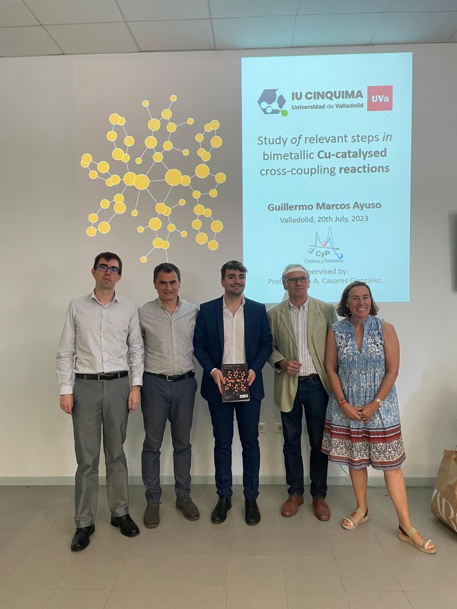 GMarcosAyuso's tweet photo. PhD completed! 🧑‍🎓👨🏻‍🔬
Happy after my PhD defense! Thanks  to my committee, my research group @GrupoCatPol at @iucinquima and thanks to the unconditional support of my family and friends. 🥳 https://t.co/tcyJHPdUtf