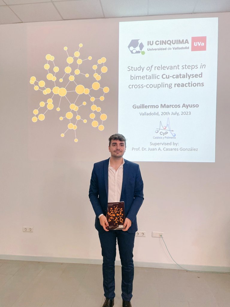 GMarcosAyuso's tweet photo. PhD completed! 🧑‍🎓👨🏻‍🔬
Happy after my PhD defense! Thanks  to my committee, my research group @GrupoCatPol at @iucinquima and thanks to the unconditional support of my family and friends. 🥳 https://t.co/tcyJHPdUtf