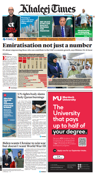 The University That Pays Up To Half of Your Degree - Yes, you read that right!

To learn more about our scholarships, click here: murdochuniversitydubai.com/study/scholars…

#scholarships #scholarshipopportunity #MurdochUniversityDubai #khaleejtimes #universitydubai #Dubai <a href="/khaleejtimes/">Khaleej Times</a>