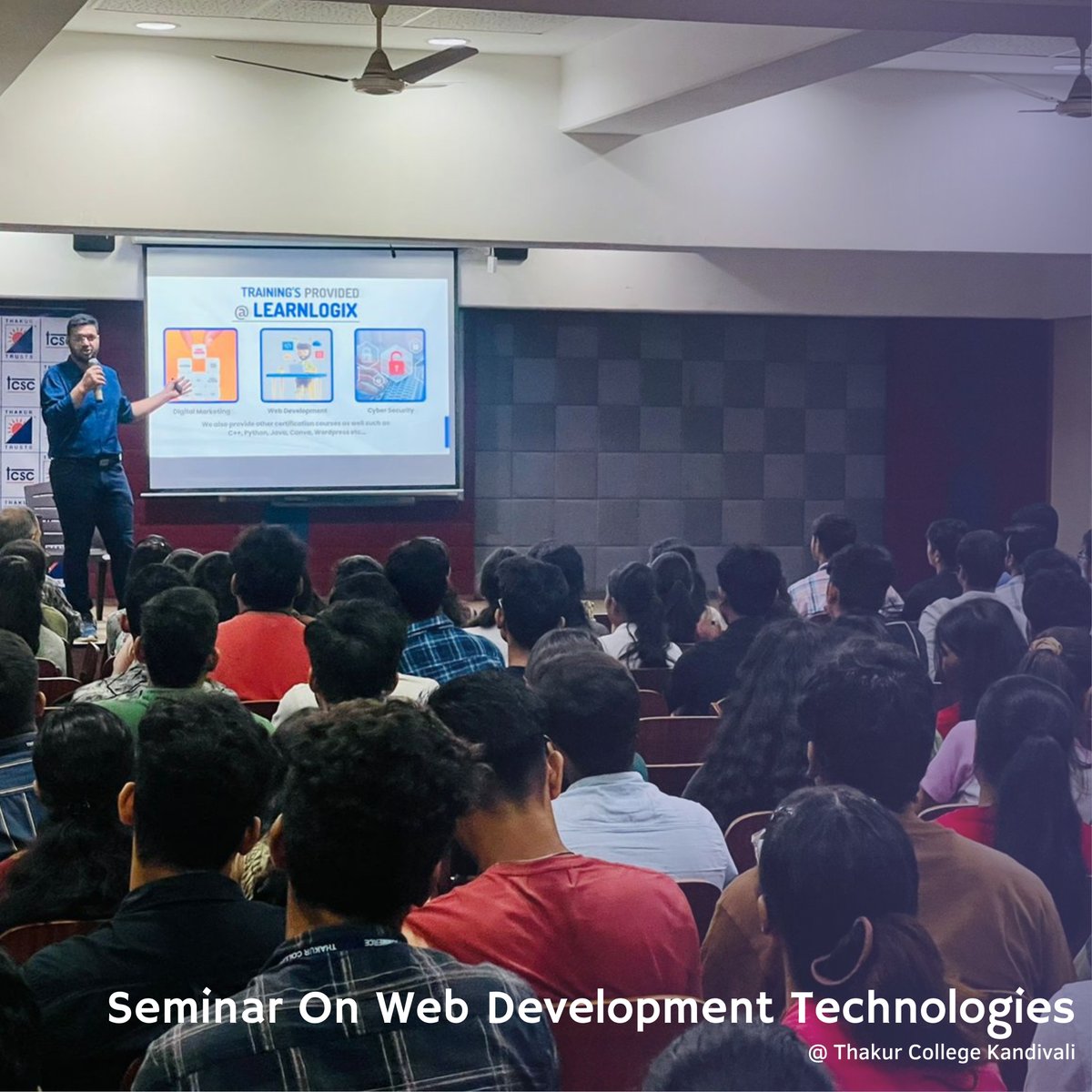 AspireXSkills's tweet image. Check out these awesome shots from our recent web development technologies seminar held at Thakur College of Science & Commerce. Both the sessions we had with them was great and we look forward to connect with them very soon💻🎉
#webdevelopmentworkshop #CodingMagic