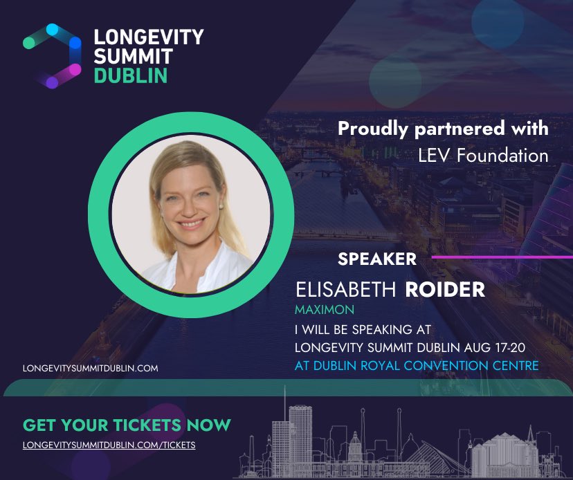 Excited to speak at the Longevity Summit soon! Thank you @LongevityDublin and @aubreydegrey for hosting me!

For everyone who is interested in meeting @maximon_ag and @TobiasReichmuth in Dublin, feel free to connect! 

#longevity #longevitysummit #maximon #longevityinvestment