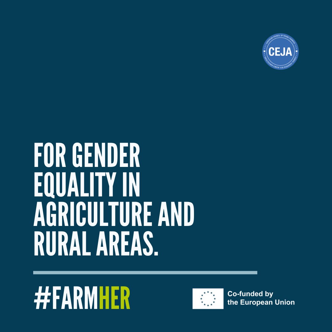Less than 10% of EU #farmers are under the age of 40.
Less than 5% of #youngfarmers are women. Today CEJA launches #FarmHer campaign. 
Let's break the bias in agriculture and rural areas one story at a time.