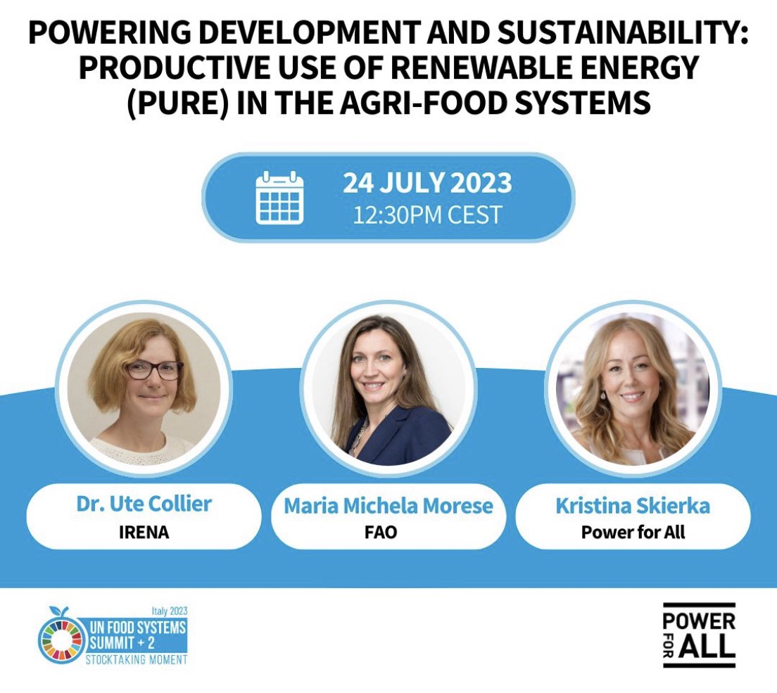 Kristina Skierka (@kristinaskierka) on Twitter photo Join <a href="/IRENA/">IRENA</a> <a href="/FAOKnowledge/">FAO Knowledge</a> and <a href="/Power4All2025/">Power for All</a> at the #UNFSS Stocktake to learn about the role of #renewables in #agriculture and #climate resilience. buff.ly/3D451AL Join <a href="/IRENA/">IRENA</a> <a href="/FAOKnowledge/">FAO Knowledge</a> and <a href="/Power4All2025/">Power for All</a> at the #UNFSS Stocktake to learn about the role of #renewables in #agriculture and #climate resilience. buff.ly/3D451AL