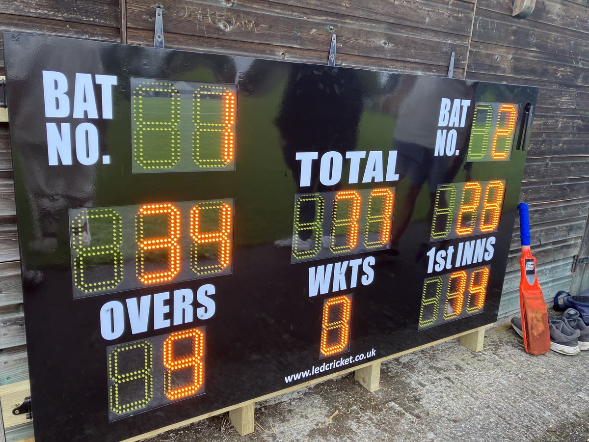 BIG WIN AND A NEW SCOREBOARD The Firsts recorded a formidable 10-wicket win over @NewportShropCC II on Saturday, to move back into second in @ShropCCLeague Division Four. Our new scoreboard also made its debut, made possible thanks to the generous support from our sponsors.