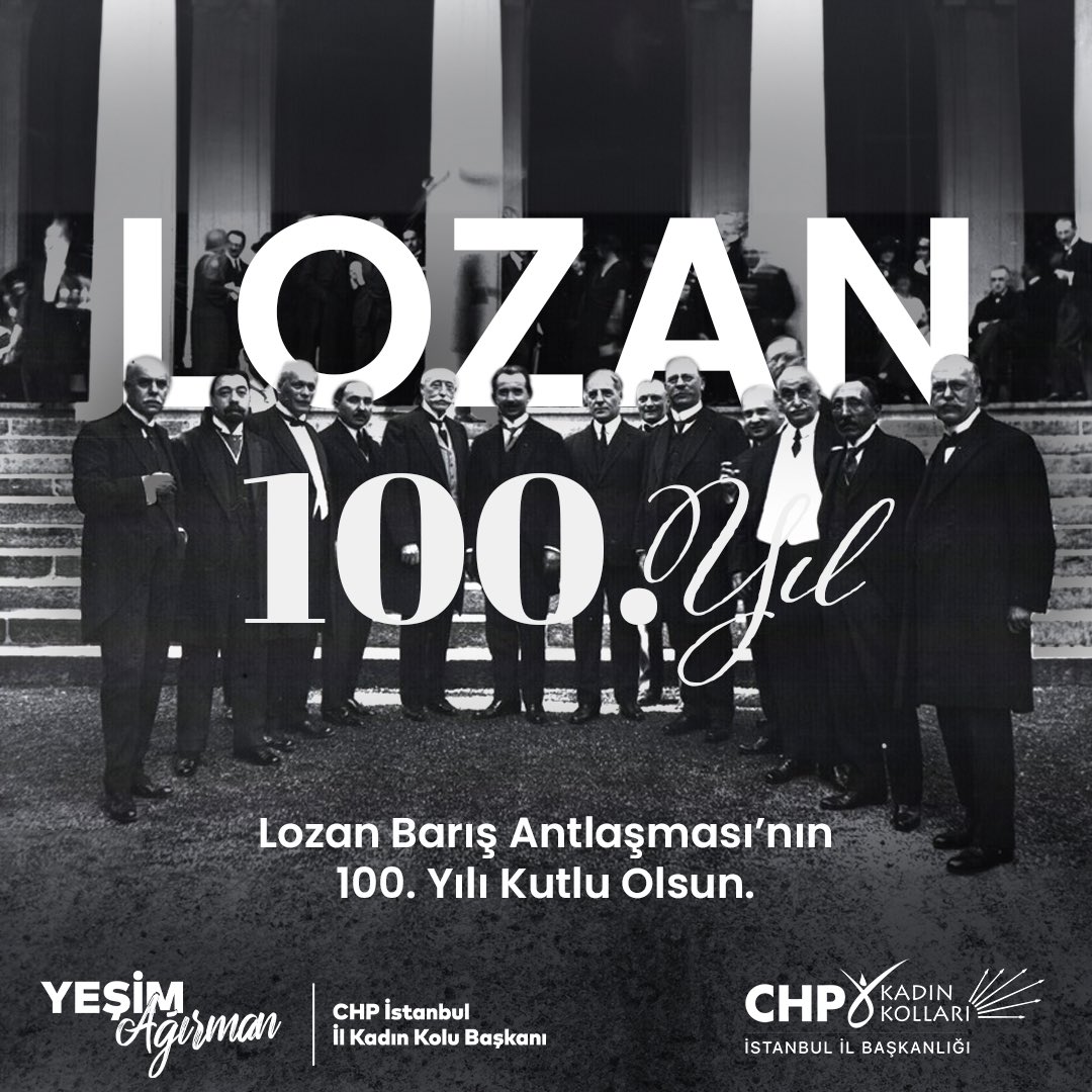 Türk milletinin bağımsızlığının tescillendiği Lozan Antlaşmasının 100. yıl dönümü kutlu olsun. Başta Ulu Önder Mustafa Kemal Atatürk ve İsmet İnönü olmak üzere tüm Milli Mücadele kahramanlarımızı saygı ve minnetle anıyorum.🇹🇷