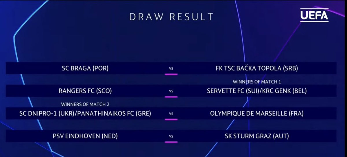 If Dnipro-1 beat Panthinaikos, they will face Ruslan Malinovskyi’s side Marseille in the 3rd Round of the Champions League Qualifiers! https://t.co/i9tLDC2S0E