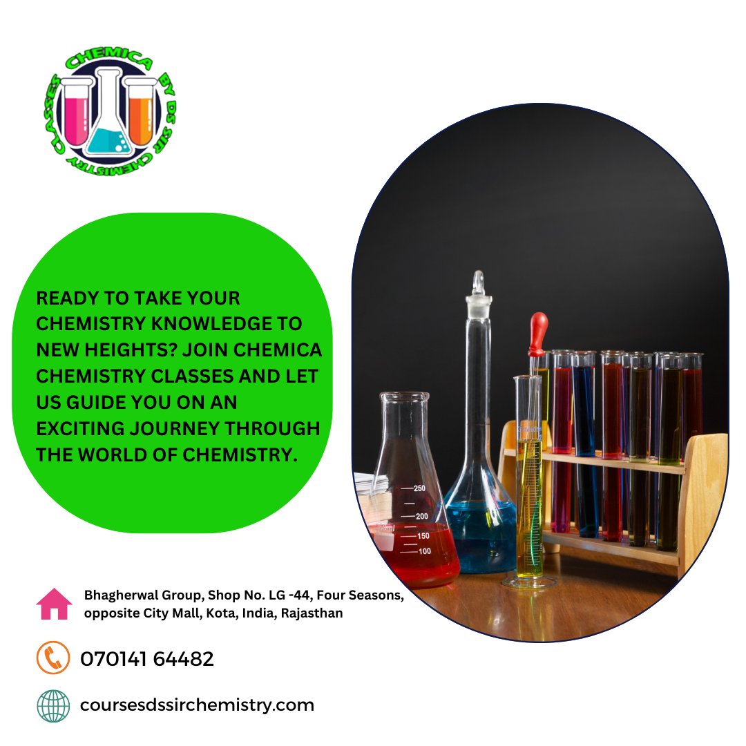 Together, we'll push the boundaries of knowledge and explore the boundless possibilities of chemistry!

#ChemistryMagic #ChemicaChemistryClasses #ScienceEducation #ChemistryUnleashed #LearningBeyondLimits #ChemicalExplorers #EducationForAll