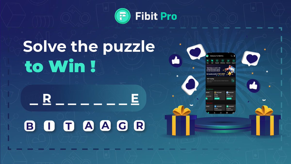 fibitpro's tweet photo. $20 giveaway 🥳
Solve the Puzzle and Win the Reward
For better chances:
1. Retweet this tweet
2. Follow @fibitpro
3. Comment & tag friends #FibitPro below 👇 https://t.co/zqHhYLMcuj