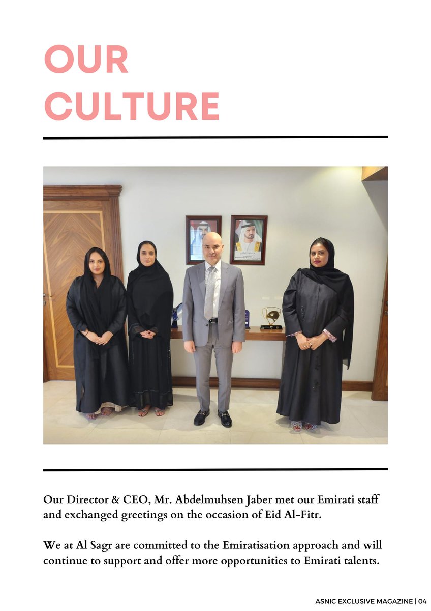 AlSagrUAE's tweet photo. We are happy to release 2023 (Q2) edition of ASNIC Exclusive Magazine.

This magazine reflects our collective efforts to provide excellence in customer satisfaction and has helped us mark a successful second quarter in 2023.

#Magazine #Newsletter #ASNIC #AlSagr #Achievements https://t.co/3XL5dpL3DJ