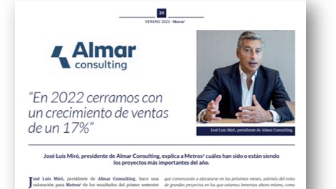 Almar Consulting (@almarconsulting) on Twitter photo En <a href="/RevistaMetros2/">Revista Metros 2</a> el presidente de <a href="/AlmarConsulting/">Almar Consulting</a> <a href="/JoseLuisMiroM/">Jose Luis Miro M</a> destaca los proyectos más importantes finalizados este primer semestre, desde #projectmanagement de oficinas como la sede de ONTIER u hoteleros como el Tívoli Marina Vilamoura en Portugal. almarconsulting.com/wp-content/upl… En <a href="/RevistaMetros2/">Revista Metros 2</a> el presidente de <a href="/AlmarConsulting/">Almar Consulting</a> <a href="/JoseLuisMiroM/">Jose Luis Miro M</a> destaca los proyectos más importantes finalizados este primer semestre, desde #projectmanagement de oficinas como la sede de ONTIER u hoteleros como el Tívoli Marina Vilamoura en Portugal. almarconsulting.com/wp-content/upl…