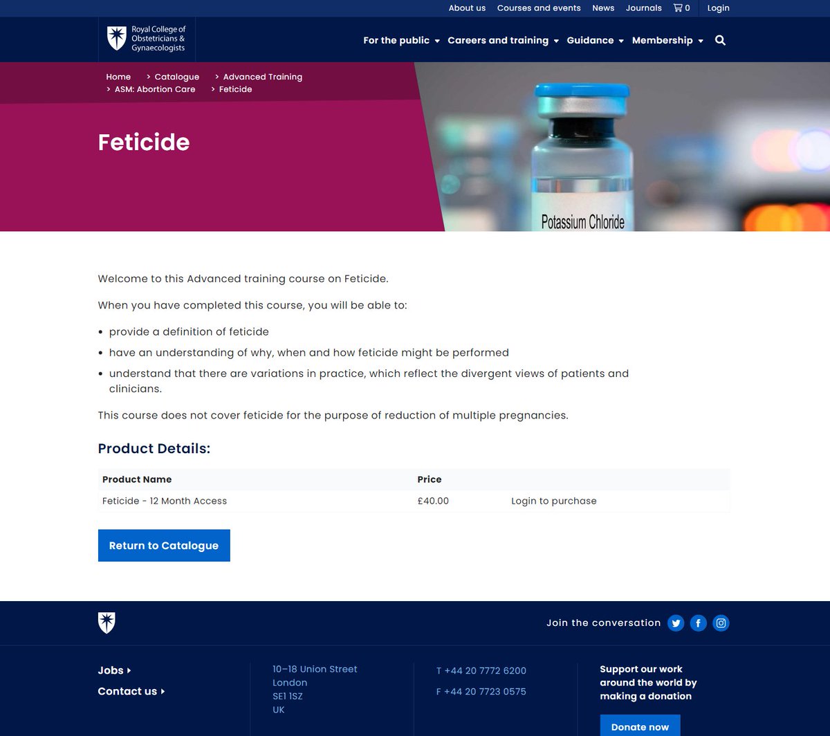 calvinrobinson's tweet photo. Thanks to the Royal College of Obstetricians and Gynaecologists, for only £40 you can become an expert in killing unborn babies.
https://t.co/xNzJNBSBBc https://t.co/RKepjoxgiv