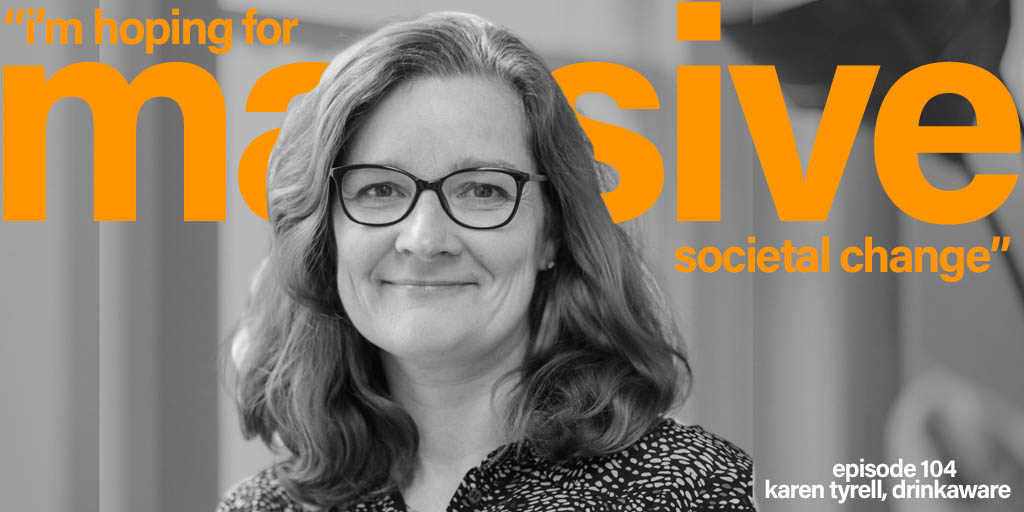 No messing about with <a href="/KarenLTyrell/">Karen Tyrell</a> - she's aiming for nothing short of a huge improvements to how we talk about alcohol. domoregood.uk/2023-episodes/…