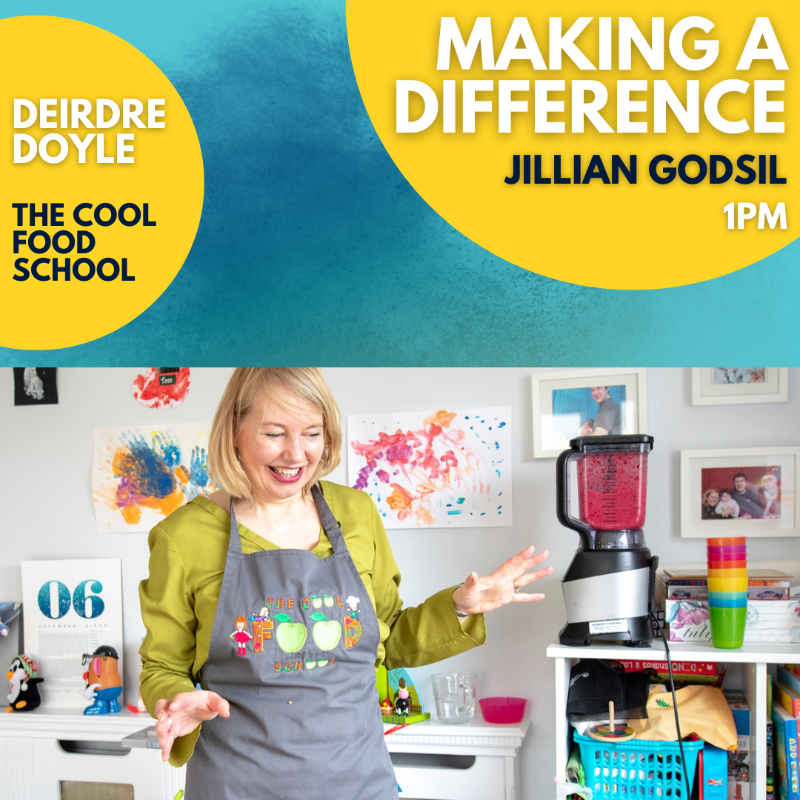 dublincityfm's tweet photo. Today on #MakingADifference @jilliangodsil is joined by Deirdre Doyle from @coolfoodschool. Deirdre has set up the school to help parents and children discover the joy of vegetables and healthy eating in a fun way. Tune in at 1PM!
#makefoodfun #healthyeatingfordkids https://t.co/b5sWbs2Ry2