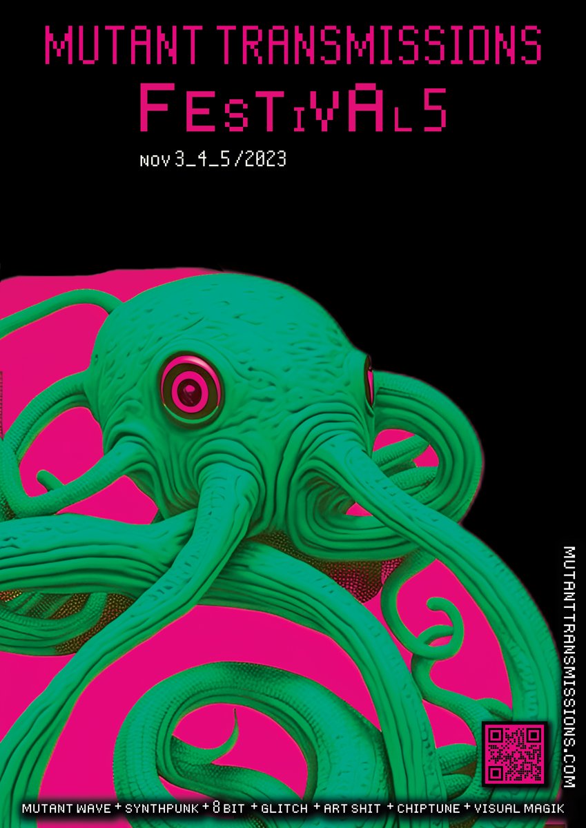 MutantTradio's tweet photo. 5h MT Festival is coming in November. #synthpunk #ebm #artpunk and #mutantwave gallore . Want to join us? all the info + tickets and accommodations can be found here: https://t.co/rHVPMzJBbu . Tickets are super limited https://t.co/xIDP2bLPx8