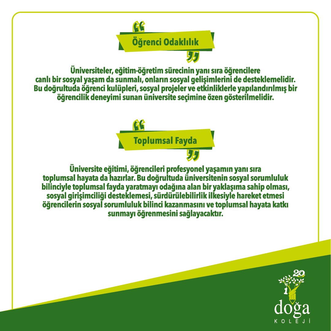 DogaOkullari's tweet photo. Üniversite Seçiminde 6 Önemli Kriter… https://t.co/nMHfZhl9i5