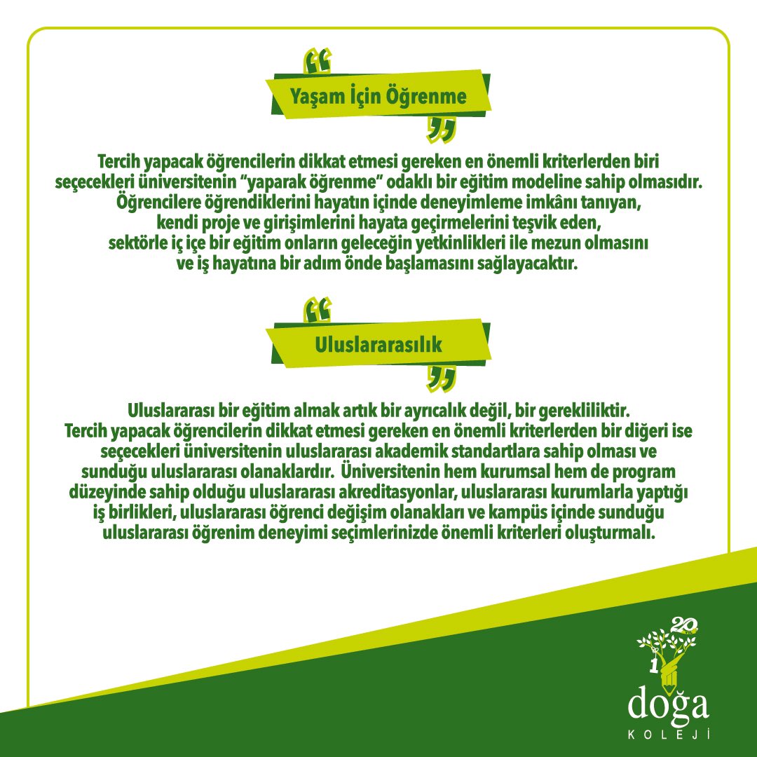 DogaOkullari's tweet photo. Üniversite Seçiminde 6 Önemli Kriter… https://t.co/nMHfZhl9i5
