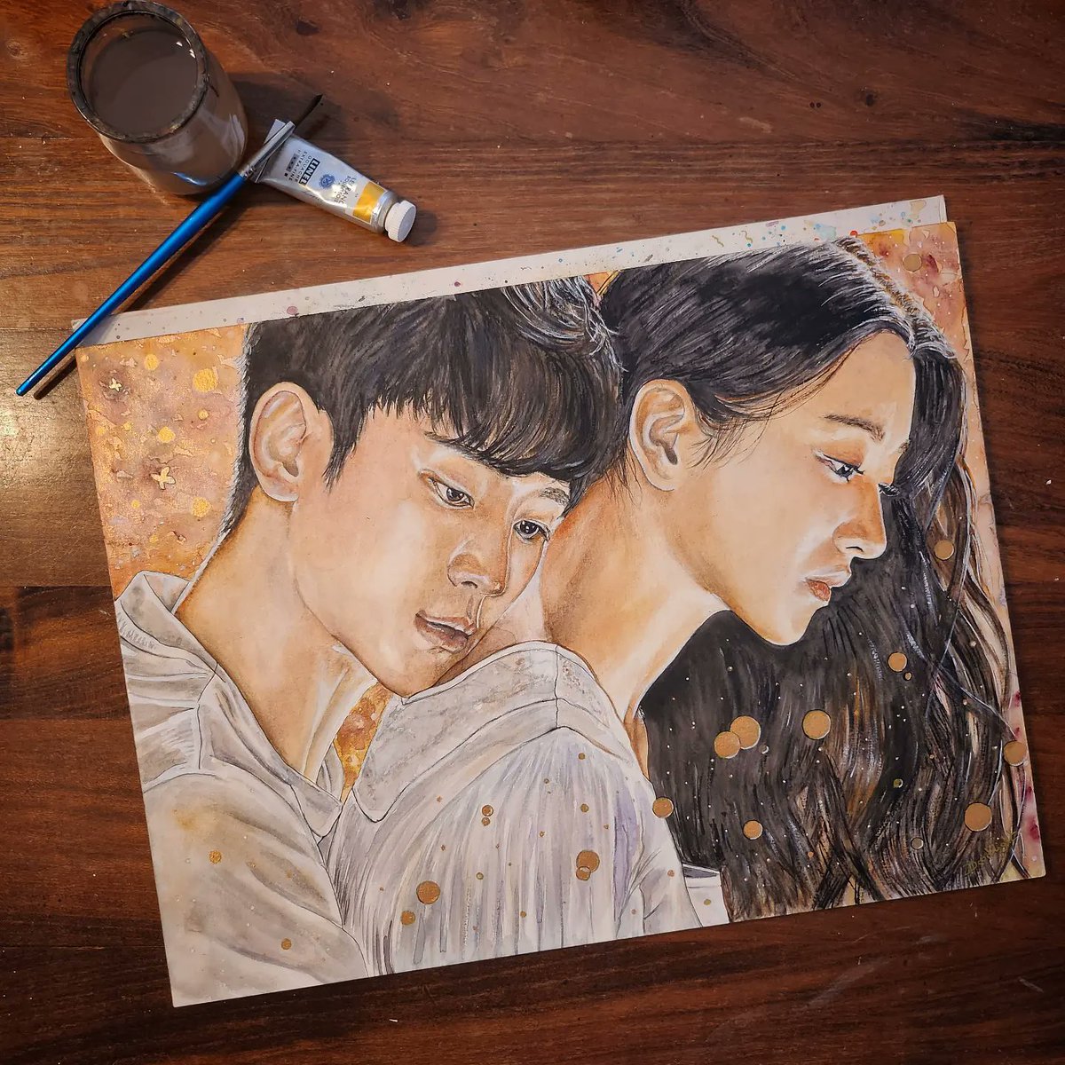 doodilight's tweet photo. It's Okay To Not Be Okay ๐ฆ
#kimsoohyun #seoyeaji #๊น์ํ #์์์ง #gangtae #gomoonyoung #itsokaynottobeokay #itsokaytonotbeokay #psychobutitsokay #netflixdrama #netflix #kdramasnetflix #kdramaactor #kdramaart #kdrama #kdramas #fanart #drawings #aquarelle #aquarellegallery https://t.co/Uxl2SrqFZC