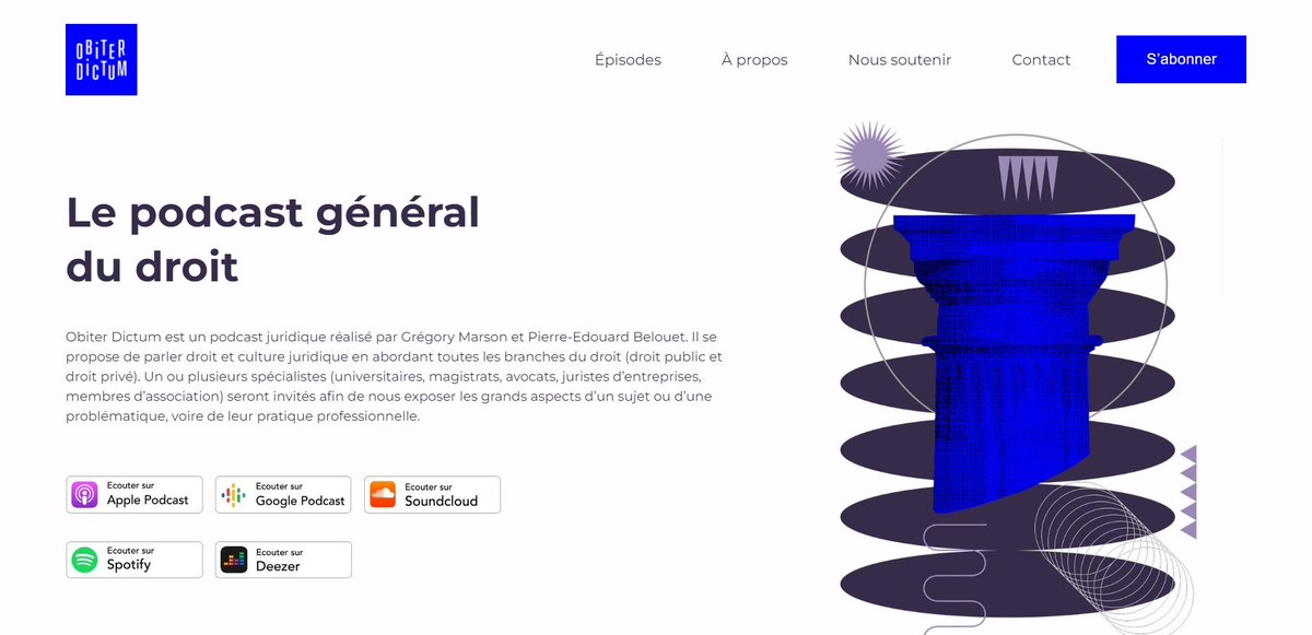 UGGCAvocats's tweet photo. 🔊Vous cherchez une idée de #podcast à écouter ? Bonne nouvelle : dans notre nouveau média "90°, l'angle du droit", les recommandations ne manquent pas.

@Philippe_Hansen vous conseille ainsi Obiter Dictum, un podcast passionnant qui décode le droit : ⤵️https://t.co/y8sh1ePLgq https://t.co/8r5SR9F16B