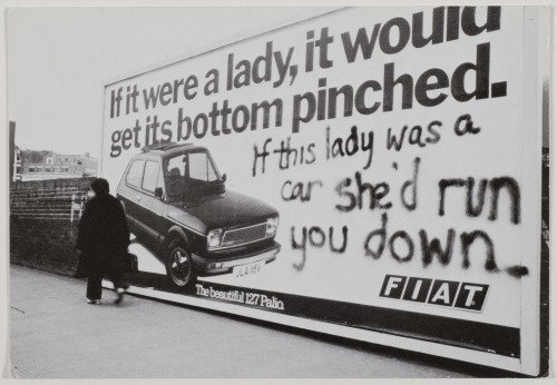 Iconic feminist graffitti (UK), 1979, photographed by Jill Posener, British photographer and activist #WomensArt 
#Monday