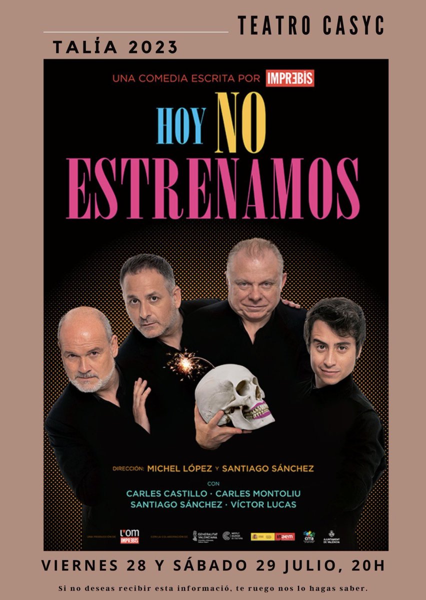 Continúa el buen espectáculo de Talía 2023 de nuestro peñista <a href="/JCaspiunza/">Juan Calzada Aspiunz</a>. El viernes y sábado el humor vuelve al teatro <a href="/casyc/">Fundación Caja Cantabria</a>