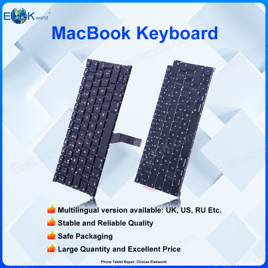 ElekworldL's tweet image. ✨MacBook Keyboard✨
👏Multilingual version available: UK, US, RU Etc.
🤝Stable and reliable quality
👍Safe Packaging
😮Large quantity and excellent price
❤️Welcome to subscribe us for the latest information.#macbook #macbookkeyboard #keyboard