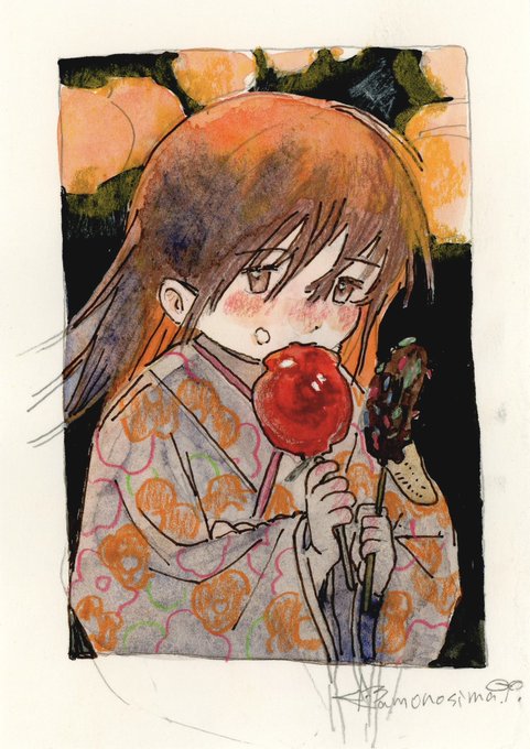 「りんご飴 祭り」のTwitter画像/イラスト(新着)