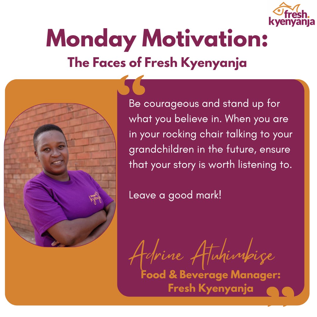 Meet Adrine, this week’s motivation mastermind. “Leave a good mark!” #mondaymotivation