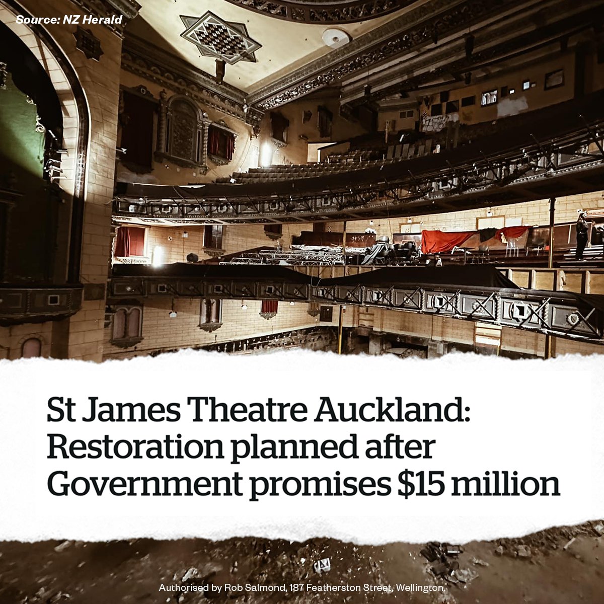 Arts and culture are the lifeblood of all communities. 

We’re proud to play our part in restoring the ‘Grand Old Lady’ of Queen St, and the beating heart of Auckland’s arts precinct.