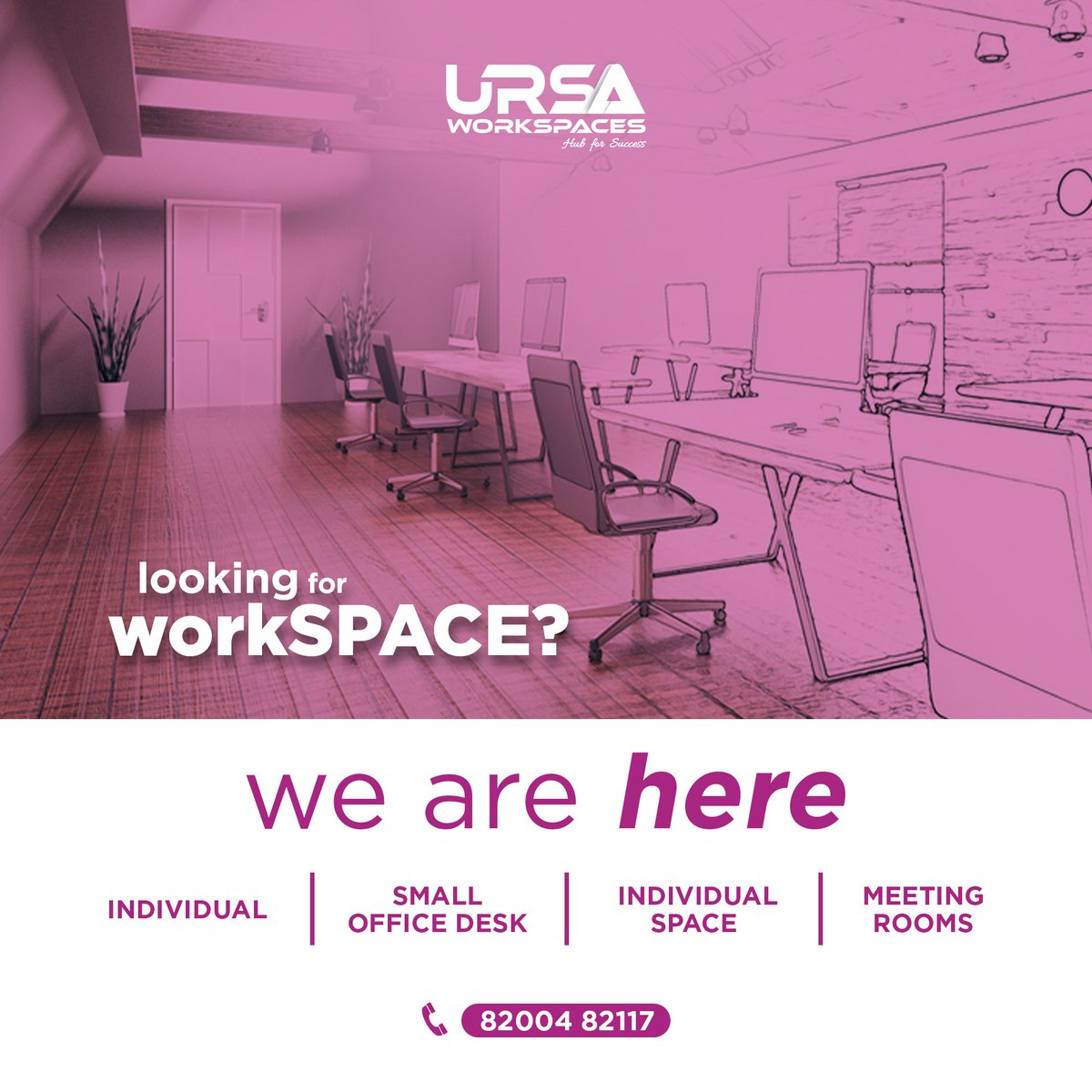 Discover the perfect workspace at URSA Workspaces! 🏢✨ Whether you're a freelancer, entrepreneur, or a growing team, we've got you covered. Step into productivity and comfort with us!

#URSAWorkspaces #WorkspaceSolutions #OfficeSpaceForRent #WorkplaceCommunity