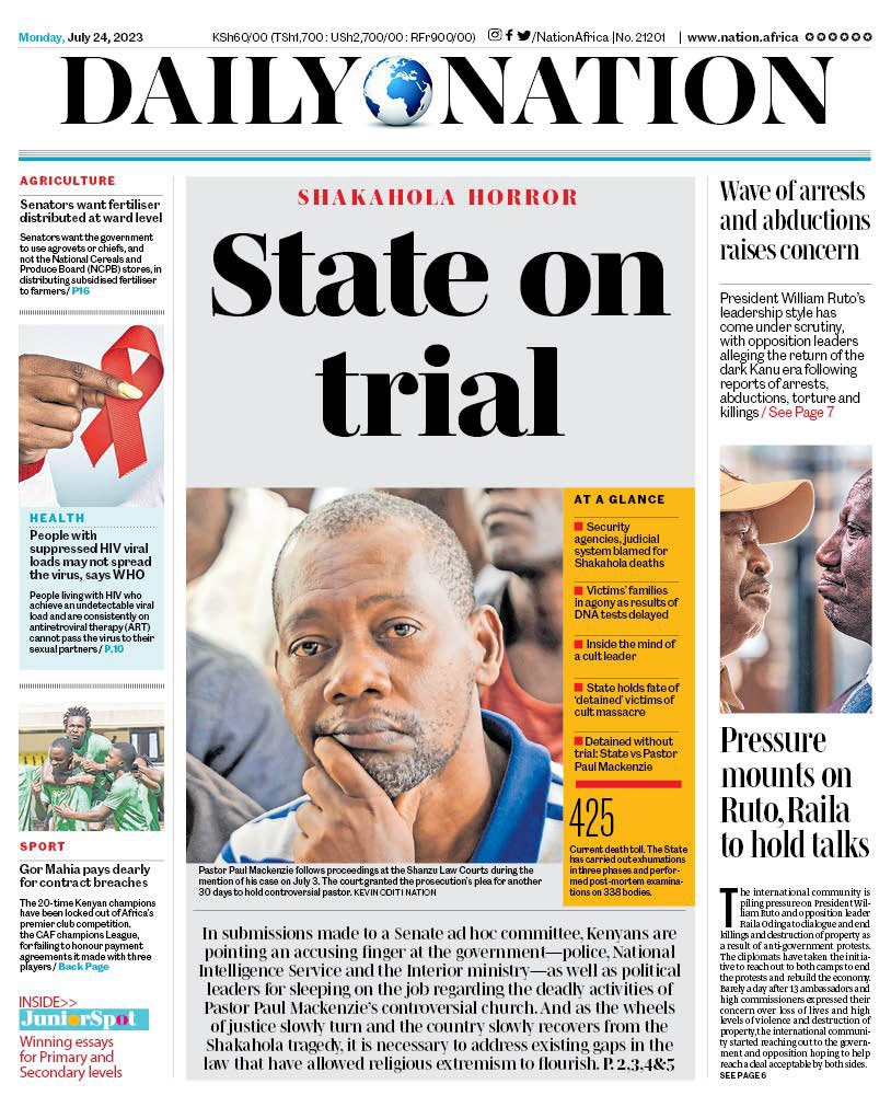 samirasawlani's tweet photo. Kenya Front Pages https://t.co/GR1P8bEPcd