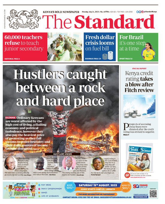 samirasawlani's tweet photo. Kenya Front Pages https://t.co/GR1P8bEPcd